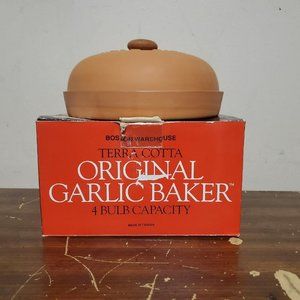 1993 Boston‎ Warehouse Terra Cotta Original Garlic Baker 4 Bulb Capacity 02-113